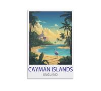EKM ffiche de plaque en métal Îles Caïmans Angleterre Plaques vintage Affiches de plaque Décoration de plaques Galerie d’affiches rétro Impression murale 30x40cm