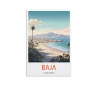 EKM ffiche en métal en tôle Baja California Garden & Kitchen, panneau inspirant décoration murale pour la maison Kitchen Bar Club 20x30cm