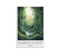 EKMCL Panneaux en barre métallique, forêt de bambous vintage, panneaux de voyage à Hawaï, affiches en métal, décoration murale, bureau café, salle de bain, salle de bain 30x40cm
