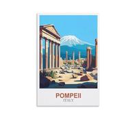 EKMCL Plaque en métal - Affiche - Pompéi, Italie - Panneaux humoristiques pour bars - Panneaux d'avertissement - Décoration murale vintage pour garage/atelier - 30 x 40 cm