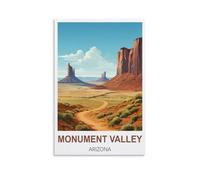 EKMCL Plaque en métal humoristique « Monument Valley, Arizona », style bar, avertissement, décoration murale vintage pour garage ou garage, 15 x 30 cm.