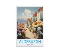 EKMCL Plaque murale rétro vintage en métal, Aldeburgh, Angleterre, affiche décorative pour la maison, l'atelier, le bar, le club, le restaurant ou le café, 15 x 30 cm