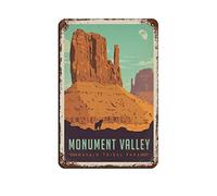EKMCL Plaques en métal rétro Monument Valley, parc tribal Navajo, décoration murale rustique et humoristique pour la maison, la cuisine, le bar, un club ou une grotte (30 x 30 cm).