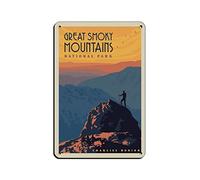 EKMCL Plaques en tôle humoristiques Great Smoky Mountains Charlie's Bunion, plaques de voyage rétro pour bar, pub, restaurant, café, maison, salle de bain et chambre, 30 x 40 cm