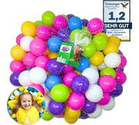 EKNA Lot de 200 balles de Jeu de 5,5 cm de diamètre - Différentes Couleurs au Choix pour Piscine à balles - Balles en Plastique pour bébé -