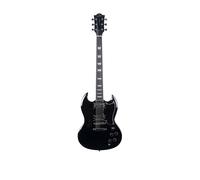 Eko Algam GUITARS - Guitare électrique DV-300, corps peuplier, manche érable, clavier Laurel, 2 Humbucker, pont Tune-O-Matic, 22 touches, style SG Noir