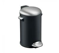 EKO - Belle Deluxe Poubelle à pédale 20 litres - Steel Plastic - Noir, inox mat