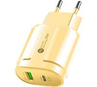 Eko, chargeur secteur 20W USB Quickcharge 3.0 / Power Delivery USB Typ-C, jaune