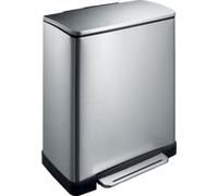 EKO Poubelle à pédale E-Cube 28 L+18 L Argenté mat