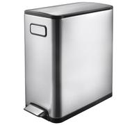 EKO - Ecofly Poubelle à pédale 20 litres - Acier inoxydable Plastique - Acier inoxydable mat