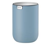EKO Fandy Mini poubelle de table ronde de 1,5 l avec couvercle basculant, pour bureau, maison, salle de bain, chambre à coucher, voiture (bleu)