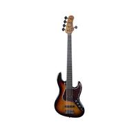 EKO GUITARS - Basse Électrique JB-300, 5 Cordes, Corps Peuplier, Poignée Érable, Clavier Laurel, 2 Pickup JB Single Coil, Pont Vintage, 21 Touches, Couleur Sunburst