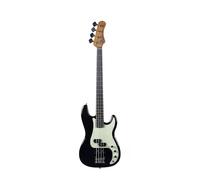 EKO GUITARS - Basse électrique PJ-300, corps peuplier, manche érable, clavier Laurel, micro JB + PJ, pont vintage, 21 touches, couleur noire