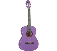 EKO GUITARS - CS-10 VIOLET Guitare classique série Studio Scala 4/4, Top en tilleul, bandes et fond en tilleul laminé, poignée et clavier en bouleau, étui inclus, couleur violette