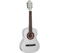 EKO GUITARS - CS-5 WHITE, guitare classique série studio échelle 3/4, haut en Agathis, bandes et bas en tilleul laminé, manche en acajou, clavier en bouleau, étui inclus couleur blanc