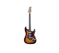 EKO GUITARS - Guitare Électrique ST-100, Corps en Peuplier, Manche en Érable, Touche en Laurier, 3 Micros Single-Coil, Pont Tremolo, 22 Frettes, Couleur Sunburst