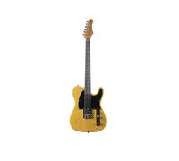 EKO GUITARS - Guitare Électrique TL-400, Corps Pawlonia, Manche Érable, Clavier Laurel, 2 Pick-up Simple-Coil, Pont Toile, 22 Touches, Couleur Butterscotch