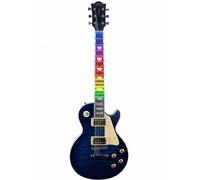 EKO Guitars LS-300 Visual Note Guitare électrique Style Les Paul Système d'apprentissage LED Micro Humbucker Clavier Laurel Blue Quilted
