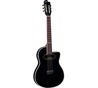 EKO GUITARS - NXT NYLON N100CE SEE THROUGH BLACK, Guitare Classique Électrifiée Cutaway, Table Épicéa, Eclisses, Fond et Manche Acajou, Touche South American Roupanà, Mensur 650 mm, Couleur Noir