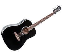EKO GUITARS - RANGER 6 EQ BLACK, Guitare Acoustique avec Égaliseur, Table en Épicéa, Éclisses et Fond en Tilleul, Touche en Roupanà Sud-Américain, Couleur Noir