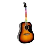 EKO GUITARS - RANGER Brown Visual Note, Guitare Acoustique Dreadnought, Table Épicéa, Dos et Éclisses Tilleul, Feuille LED Visual Note Compatible APP, Couleur Sunburst