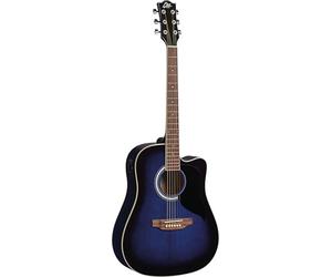 EKO GUITARS - RANGER CW EQ Blue Sunburst, Guitare Acoustique avec Égaliseur, Couleur Blue Sunburst