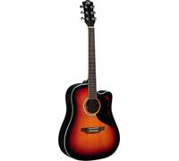 EKO GUITARS - RANGER CW EQ Brown Sunburst, Guitare Acoustique CW Électrifiée, Table Épicéa, Dos et Éclisses Tilleul, Manche Bouleau, Touche Roupanà 20 Frettes, Brown Sunburst