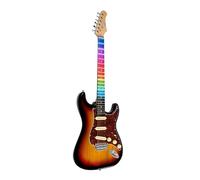 EKO GUITARS - S-300 SUNBURST VISUAL NOTE, guitare électrique "Visual Note", corps peuplier, poignée érable,clavier en résine, feuille visuelle Note interface avec l'application dédiée, couleur