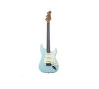 EKO GUITARS ST-300 Guitare électrique corps peuplier, manche érable, clavier Eko WPC, 3 micros à bobine unique, pont trémolo, couleur daphné bleu