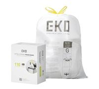 EKO Lot de 110 grands sacs poubelle extra résistants de 75 litres avec cordon de serrage pour cuisine et ménage (80 L), résistants aux fuites, code G