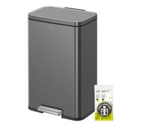 EKO Madison Poubelle à pédale en acier avec doublure intérieure Finition résistante aux traces de doigts 50 l