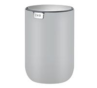 EKO Mini poubelle de bureau ronde avec couvercle basculant -1,2 l Petite poubelle de table pour bureau, maison, voiture - Gris
