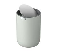 EKO Mini poubelle de bureau ronde avec couvercle basculant - Petite poubelle de table pour bureau, maison, voiture (sauge)