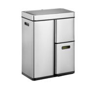 EKO Poubelle à capteur Mirage Plus 1x30 L + 2x15 L Argenté mat Argent G
