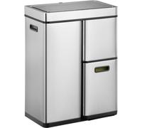 EKO - Mirage Plus Recycler Sensor Poubelle 30+15+15 litres - Stainless steel Plastic - Matt Inox