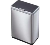 EKO - Mirage Sensor Poubelle 20+20 litres - Stainless steel Plastic - Inox mat, noir