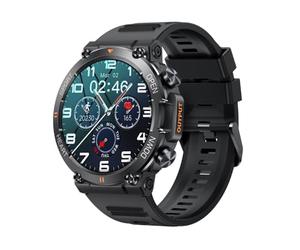 EKO ! Montre Connectée Appel Bluetooth, Smartwatch, Montre Sport, Podomètre, écran 1,39" HD, Moniteur Sommeil Cardiofréquencemètre Tension Artérielle SpO2 (Noir)