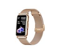 EKO ! Montre Connectée Appel Bluetooth, Smartwatch, Montre Sport, Podomètre, écran 1,47", Moniteur Sommeil Cardiofréquencemètre Tension Artérielle SpO2 (Or (Bracelet milanais en Acier Inoxydable))