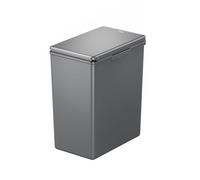 EKO Morandi Poubelle de cuisine de 20 l avec couvercle à ouverture tactile et bord intérieur amovible, bacs en plastique avec verrouillage modulaire pour solutions de recyclage de cuisine, gris foncé