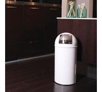 Poubelle Push Can métal blanc 40 L