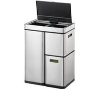 EKO Poubelle à capteur Mirage Plus 1x30 L + 2x15 L Argenté mat Argent G