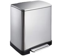 EKO Poubelle à pédale en acier inoxydable Mat 20 litres