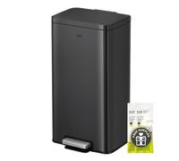 EKO Poubelle Cuisine Madison 30L avec Pédale | Inoxydable Anti-Traces | Couvercle Silencieux | Salle Bain Design Élégant