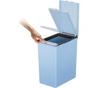 EKO Morandi Poubelle de recyclage de cuisine avec couvercle tactile, 20 l, en plastique fin, avec autocollants de recyclage et finition facile à nettoyer, design compact pour la maison ou le bureau