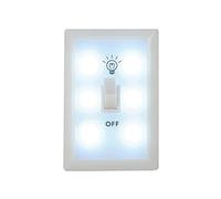 Eko Power Switch Light Lampe LED adhésive pour placards, garages, abris de jardin, blanc/noir