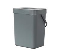 EKO Pure Mini poubelle de cuisine murale avec couvercle pour déchets alimentaires, 3 l (gris)
