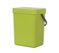 EKO Puro Mini Poubelle Murale avec Couvercle, Seau à Compost à déchets Alimentaires d'intérieur, Petite Poubelle à Suspendre pour Cuisine (Vert)