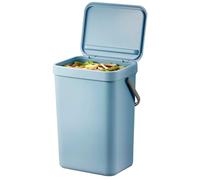 EKO Puro Poubelle Extra Large de 12 litres, à Fixer au Mur ou à Suspendre Bleu Titane - Parfait pour la Cuisine et la Maison