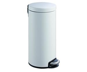 EKO Serene Poubelle à Pédale Métal Blanc 36,6 x 29,2 x 65 cm 30 litres