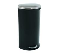 EKO - Shell Bin Poubelle à pédale 30 litres - steel Plastic - Noir